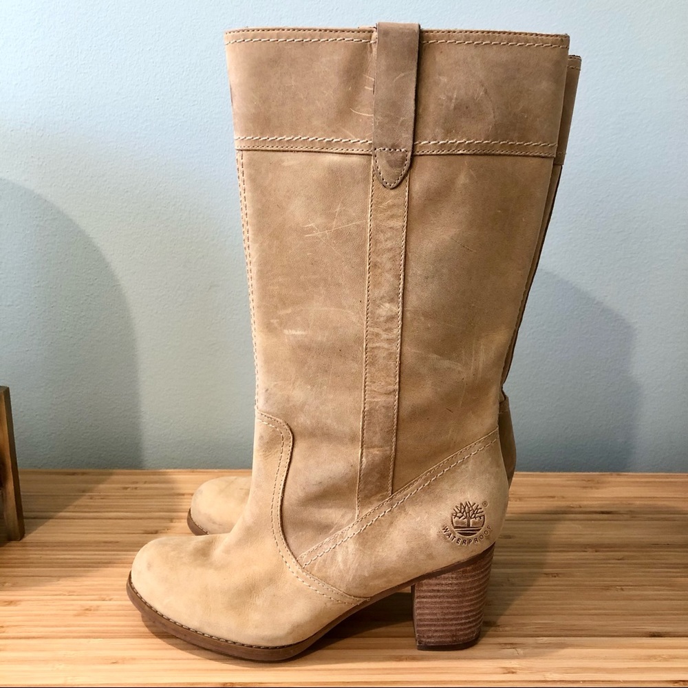 Timberland Earthkeepers Waterproof Leather Suede Rudston Tall Boots Tan